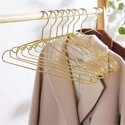 This 120-Pack Gold Hanger Is Non-Slip And Space-Saving, Suitable For Hanging Pants, Jeans, And Scarves. It Is A Versatile Hanger, A Closet Organizer, And Can Also Be Used For Holiday Decoration, Room Decoration, And Home Decoration.