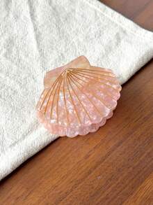 1pc Women's Shell Hair Claw Clip, Versatile Hair Accessory - Multicolor - View 4