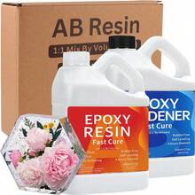 500/200/100毫升环氧树脂套装,1:1透明环氧树脂,搅拌棒,硅胶模具,硅胶杯,自流平,不泛黄,无气泡,桌面环氧树脂套装,适用于DIY珠宝制作、涂层、木材、树脂模具 - 彩色 - 查看 10