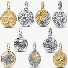 1个镀银心形钥匙扣吊坠，适合DIY手链/项链礼物 - 多色A - 查看 4