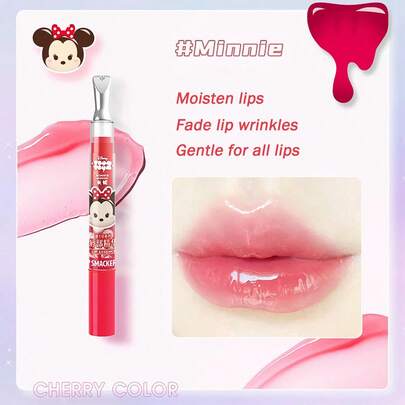 LIP SMACKER X DISNEY Lip Serum, Fashion Collaboration Lip Balm, Glossy Lip Oil, Deep Moisturizing, Reduce Lip Lines, Disney Lipstick, Suitable Gift For Women - LIPSMACKER