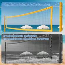 BOJA 2 Piezas Red de Voleibol - Amarillo - Ver 2