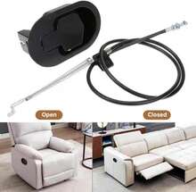 Saycker Sofa Chair Recliner Release Pull Handle, Universal Metal Recliner Release Pull Handle Replacement Parts With 38'' Cable For Most Couch Sofa Chair, Exposed Cable Length 472" - ColorA - View 6