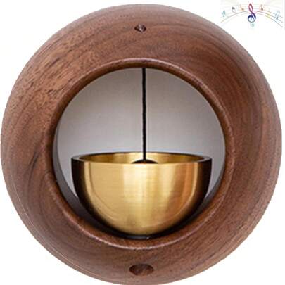 1 peça de sino de vento e campainha de metal decorativo artístico - Alerta sonoro alto à prova d'água, liga de cobre durável, decoração elegante para casa, adequado para entrada, escritório, presente de Natal, sino de vento decorativo para casa, campainha de escritório, campainha decorativa, design requintado