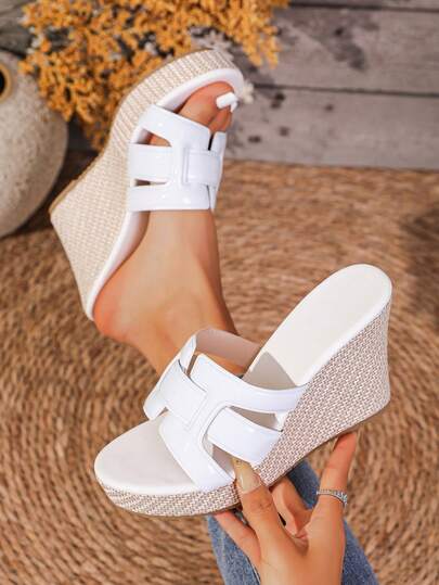 蓝色厚底凉鞋，黑白撞色波西米亚风沙滩拖鞋，时尚水钻坡跟厚底凉鞋，银色鞋子，香槟色高跟凉鞋