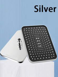 12-Inch High Pressure Square Fixed Shower Head, Wall-Mounted High Flow Rainfall Shower Head With Waterfall Effect, Durable Plastic Square Design, Strong Water Flow, Multi-Function Shower, G1/2 Universal Interface, Suitable For Ceiling Or Wall Installation, Ideal For Home And Hotel Bathrooms, Modern Bathrooms And RV Showers, Upgrade Your Bathroom For A Luxurious Bathing Experience - Multicolor - View 13