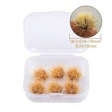 6片/8片微型静电植绒草簇，适用于HO/N比例火车铁路微缩模型逼真场景布局 - As photo - 查看 17