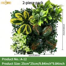4 件（共 3 平方英尺）优质人造植物艺术装饰墙板，具有逼真的龙舌兰、蕨类植物、棕榈叶和花朵，逼真的叶子和花卉纹理 - 室内/室外草地、家居墙面装饰、抗紫外线耐用塑料、免维护假植物，适用于家庭、办公室、商业全年装饰、户外人造绿化和花卉 - 彩色 - 查看 47