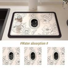 French Romantic Heat Insulation Pad, Kitchen Countertop Draining Mat, Quick Dry, Waterproof, Non-Slip, Easy To Clean For Coffee Machine - Mustard Yellow - View 5