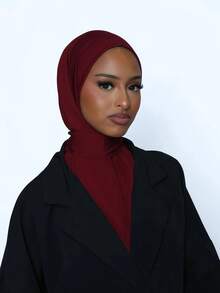 1顶时尚休闲优雅速戴头巾帽，经典简约时尚，采用柔软亲肤透气的针织面料，长帽檐两用头巾帽，适合日常生活、节日、聚会、祈祷等场合。 - 彩色 - 查看 15