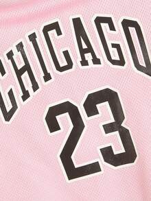 1pc Pet Clothes, Lightweight Breathable Sports Mesh Basketball Jersey For Small/Medium/Large Dogs, Suitable For Summer - Pink - View 6