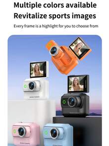 Cámara de acción 1080P HD con lente magnética desmontable, pantalla reversible de 2.0 pulgadas, transferencia de fotos por WiFi y batería de 800mAh - Ver 11