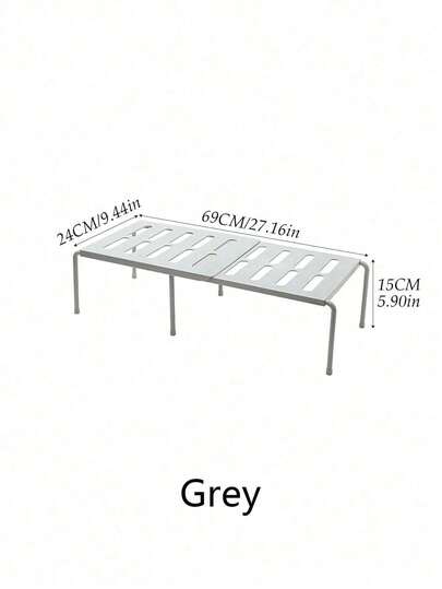 1pc/2pcs Solid Color Detachable Layers Telescopic Shoe Rack, Plastic Shoe And Slipper Storage Shelf, Space Saving For Kitchen, Living Room, Dorm. Can Be Placed In The Entryway, Under The Bed, Bathroom, Cloakroom. Expandable And Reinforced Shoe Rack.