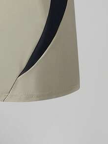 1件男友风男士夏季透气速干冰丝轻盈柔软透气跑步徒步健身运动撞色短裤 - 卡其色 - 查看 5