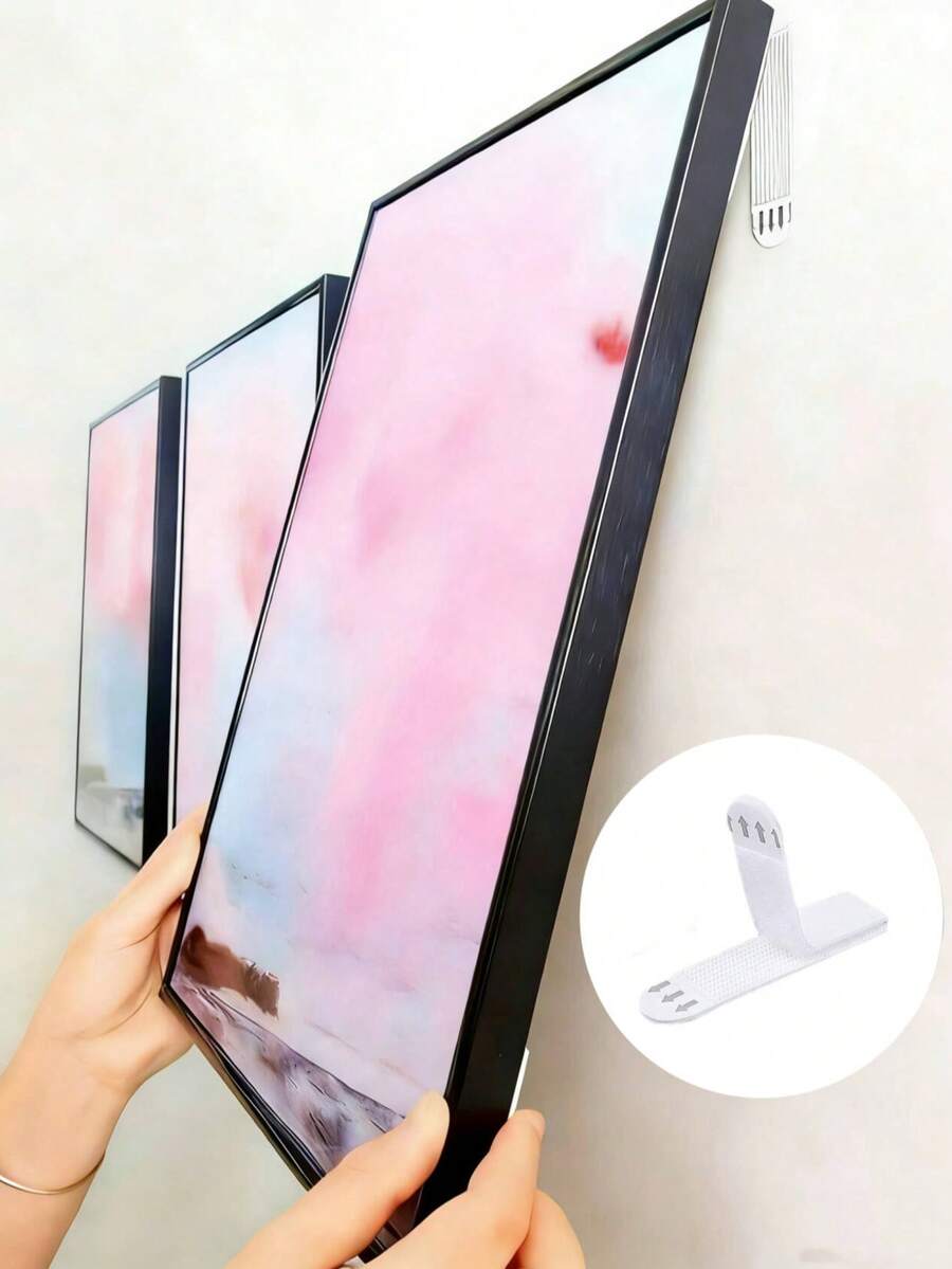 36 Cặp (72 Chiếc) Móc Treo Khung Ảnh Chịu Lực Cao, Không Cần Đinh, Miếng Dán Khung, Móc Gắn Tường, Móc Dán Không Gây Hư Hỏng - A - Xem 1