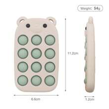 Bear Shaped Silicone Finger Press Toy - Multicolor - View 5