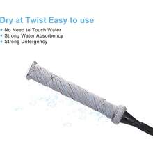 Eyliden Mop With 2 Reusable Microfiber Heads, Easy Wringing Twist Mop, 57.5 Inch Long Handle, Wet Mops For Floor Cleaning, Commercial Household Clean Hardwood, Vinyl, Tile And More (Grey) - Gray - 查看 4
