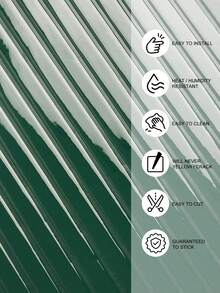 WalDecoo 5/10/20pcs 9"X11.8" 3D Self-Adhesive Waterproof Wall Stickers, Removable Wallpaper Suitable For Kitchen, Bathroom, RV, Home Decor - T80577 Dark Green - View 6
