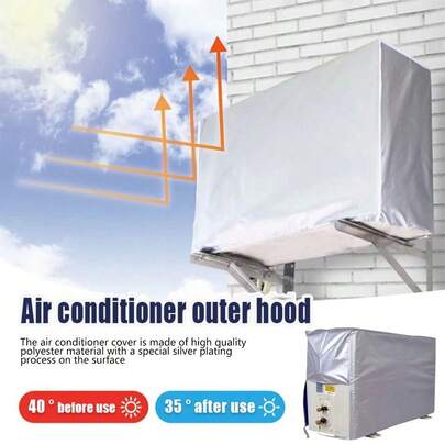 Außenklima-Abdeckung, Klimaanlagenabdeckung wasserdicht, staubdicht, waschbar, Schnee- und Regenschutz