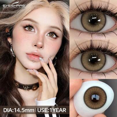 Eyeshare 1pair Colored Lenses For Eyes Blue Lenses Brown Eye Lens Natural Gray Pupils For Eyes Green Lenses Korean Lenses
