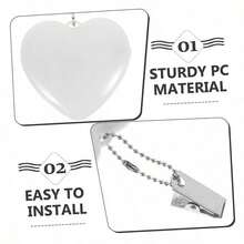 Women's Wallet With Touch Sensor USB Charging LED Night Light, Heart-Shaped Handbag Lamp - White - View 10