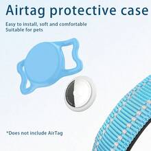 Adjustable Reflective Dog Collar With AirTag Holder, Soft Nylon Material, Anti-Lost, Suitable For Small, Medium And Large Dogs Outdoor Walking And Travel - Lime Green - View 5