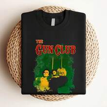Camiseta de mujer con estampado de la banda The Gun Club, "La sabiduría es saber", camiseta negra de algodón, talla completa, unisex KK661 - Negro - Ver 3