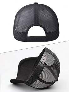 1pc New Pattern Mesh Breathable Baseball Cap, Trucker Hat, Outdoor Sun Hat, Versatile Casual Snapback, Fashionable Hip Hop Style - Patterned Bat Hat - View 8