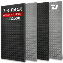 Tấm xốp cách âm TOUO Sound Dampening Acoustic Foam, 1-4 tấm hình chóp, kích thước 47.2"X23.6", dùng để cách nhiệt tường cho phòng thu âm tại nhà hoặc KTV. - Kim tự tháp - Xem 1