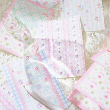 1pc Non-Stick Cocoa Wrap Memo Pad, Similar To European And American Floral INS Style Diary Background Material - one-size - View 2