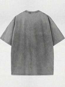 Roronoa Zoro Tshirt - One Piece Vintage Oversized Double Sided Anime Graphic T-Shirt, Acid Wash Lightweight Streetwear - 灰色 - 查看 2