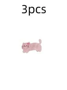 5个可爱卡通小狗小猫造型发夹，侧刘海发夹，少女鳄鱼夹发饰，爪夹，发卡，发夹，头饰 - 彩色 - 查看 18