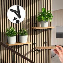 2pcs Soundproof Bracket, Versatile Invisible Bracket That Can Be Fixed Without Drilling, Ideal For Displaying Collectibles/Perfume Bottles, Wall-Mounted Damage-Free Fixture | Hardware For Small Space Organization - Multicolor - View 7