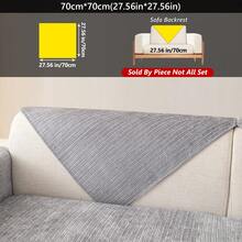 1pc Minimalist Solid Color Thin Striped Sofa Cushion Cover - Non-Slip And Pet-Friendly, Fits 1/2/3/4 Seater Sofa Sets, Modern Home Living Room Decor, Chenille All Season (Beige, 90x90cm, Single Seat, 1pc) - Multicolor - View 40