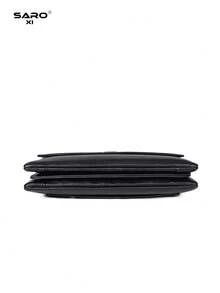 saroxi Túi đeo vai nam có ngăn bên, túi đeo chéo, túi cầm tay vuông, đa chức năng, phù hợp cho đi làm, chất liệu da PU, kiểu dáng tối giản, màu đen, quà tặng cho nam giới, bạn trai. - Nhiều màu - Xem 10