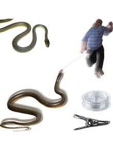 Ultimate Prank Snake Set - Realistic Rubber Snake With Clips And Strings, Great For Funny Pranks With Friends And Family, Suitable For Parties And Outdoor Entertainment, Gag Prank Snake Clip Set, Prank Toys, Party Gag Prop - Multicolor - View 5