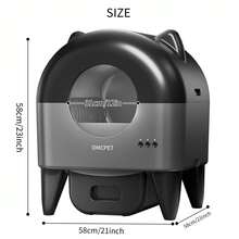 CATCOOL Self-Cleaning Cat Litter Box XXL 100L, Automatic Cat Litter Box With Garbage Bags, APP Control Electric Cat Litter Box - EU E Type Plug(220-240V) - View 2