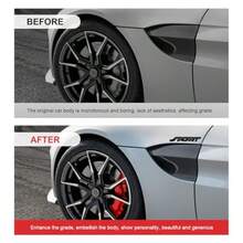 2 PCS Metal Car Sport Sticker 3D Raised Fender Badge Front Rear Tailgate Emblem With Sport Logo Strong Adhesive Black Decals For Hood Grill Trunk - 黑色 - 查看 4