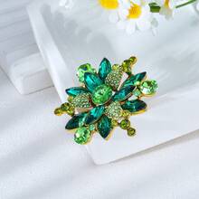 1pc Elegant Zinc Alloy Rhinestone Inlaid Brooch With Rich Color Layers, Suitable For Women's Daily And Party Wear - Flowers - View 14