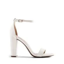Women Elegant Chunky High Heeled Sandals Adjustable Ankle Strap Open Toe Summer Heeled Sandals For Casual And Formal Wear - 白色 - 查看 4