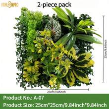 4 件（共 3 平方英尺）优质人造植物艺术装饰墙板，具有逼真的龙舌兰、蕨类植物、棕榈叶和花朵，逼真的叶子和花卉纹理 - 室内/室外草地、家居墙面装饰、抗紫外线耐用塑料、免维护假植物，适用于家庭、办公室、商业全年装饰、户外人造绿化和花卉 - 彩色 - 查看 75