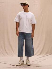 Camiseta de corte holgado para primavera y verano, estilo callejero para vacaciones de Pascua - Blanco - Ver 4
