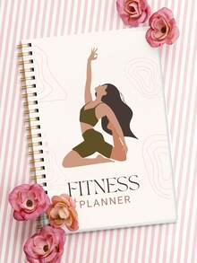 BUBU 1本A5精装健身日志，用于每日健身追踪、目标设定、女性减肥、培养健康习惯，适合工作、家庭、学校和办公室使用。 - 彩色 - 查看 3
