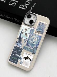 1 chiếc ốp lưng điện thoại TPU mềm chống bụi, viền bạc, màu trắng sữa, họa tiết ghép hình khám phá biển sâu và ống kính máy ảnh, tương thích với Apple 17, AIR, 17PRO, 17PROMAX, 16promax, 16E, 14/13, 12, 11 Pro Max, XS Max, X, XR, 8, 7, 6S, Plus và các dòng khác, chống sốc, có thể dùng làm quà sinh nhật, quà cho bạn gái, bạn trai hoặc dùng cho bản thân. - Nhiều màu - Xem 4