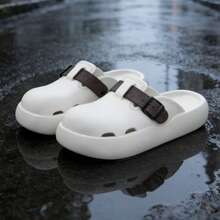 Sandalias de playa casuales, transpirables y con hebilla para mujer - Blanco - Ver 2