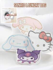 3个装三丽鸥洗衣机专用网布洗衣袋：包含Hello Kitty、My Melody、Cinnamoroll和Kuromi造型的小巧精致洗衣袋，可保护袜子、围兜、小毛巾和连体衣免受损坏和丢失。采用柔软细密的网布制成，配有耐用的抽绳封口，适合成人衣物、宿舍和旅行使用。是三丽鸥收藏家和可爱动漫爱好者的理想礼物，也非常适合收纳小物件。 - 多色 - 查看 2
