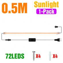 LED Grow Light Bar Full Spectrum AC220V Green Plant Lamp UV IR Red Blue Indoor Hydroponic Flower Seedling Potted Succulent Vegetables Tomato Cactus Bonsai Moss Fish Tank Aquatic Plants Cultivation Growth Box Fill Lighting Pink /Sunlight 1-12Heads With EU Plug 30CM/50CM 11.81Inch/19.69Inch - EU C Type Plug(220-240V) - View 44