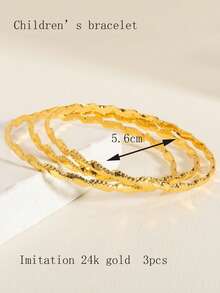 3 piezas Pulseras apilables de metal exquisitas, brillantes, lujosas y sofisticadas - Multicolor - Ver 11