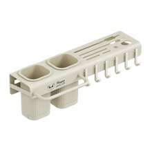 多功能厨房刀架，免钻孔壁挂式刀具收纳整理架，带筷子架 - 彩色 - 查看 2