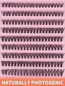 200 Pieces Of D-Style Curly And Fluffy Natural False Eyelashes, With A Length Of 8-16 Millimeters. Ultra-Soft, Lightweight And Exquisite Cluster-Style False Eyelashes, With A Naturally Crossed Design. A Reusable DIY False Eyelash Set Cluster. - View 8